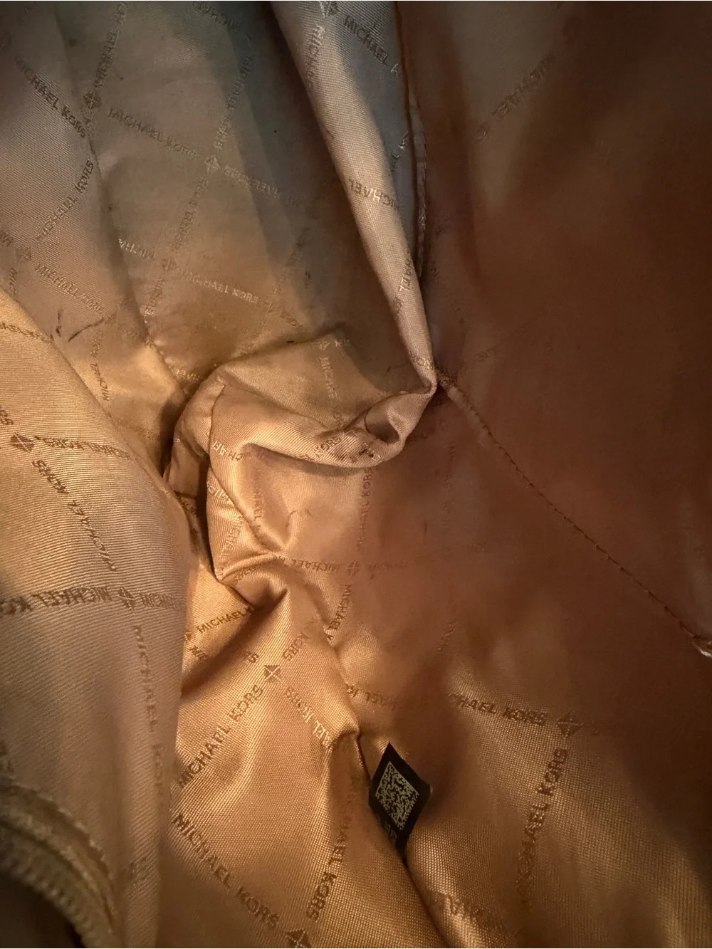 MICHAEL KORS Charlotte Large Top-Zip Tote Bag Gold Hardware Shoulder Bag